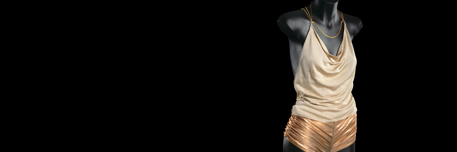 Kylie Minogue's gold hot pants on display at ENCORE!